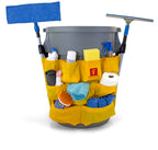 Trash Can Caddy Bag | Brute/Uline Compatible | Fits 32-55 Gallon Can XL Size | 12 Pockets | Heavy Duty Vinyl | Cleaning Supplies Caddy Organizer.