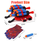 Set of 2 Spider Web Shooter Wrist Launcher Gloves - Halloween Decorations