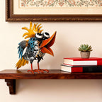 Metal Bird Outdoor Decor - 6.5inch Outdoor Metal Art Yard Art Garden Statue