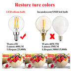 Arberlic G16.5 Light Bulb,4W E12 LED Bulb dimmable Equivalent E12 Candelabra Bulb 40 Watt,Warm White 2700K,400lm,CRI85+,AC120V,Edison Style,Clear Glass,ETL Listed,Pack of 6