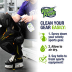 Vapor Fresh Sports Cleaner and Deodorizer - For Boxing Gloves, Sports Pads, Helmets, Gym Bags, Gym Equipment and More - Naturally Powered By Plants, 16 Fl Oz (3-Pack)