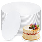 24 PCS Cake Boards 14 Inch Round, 14 Inch Cake Drums, 1/4" Thick Cake Drum, Cake Board Food Grade Cake Base, White Cake Cardboard Circles Bases para Pasteles for Wedding & Party & Pizza Desserts
