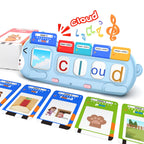 QuTZ Phonics Learning Toy for Preschool Kids – Talking Flash Cards with Sound Machine, Word Blending & Math Games – Educational Reading & Counting Activity Set 4-8