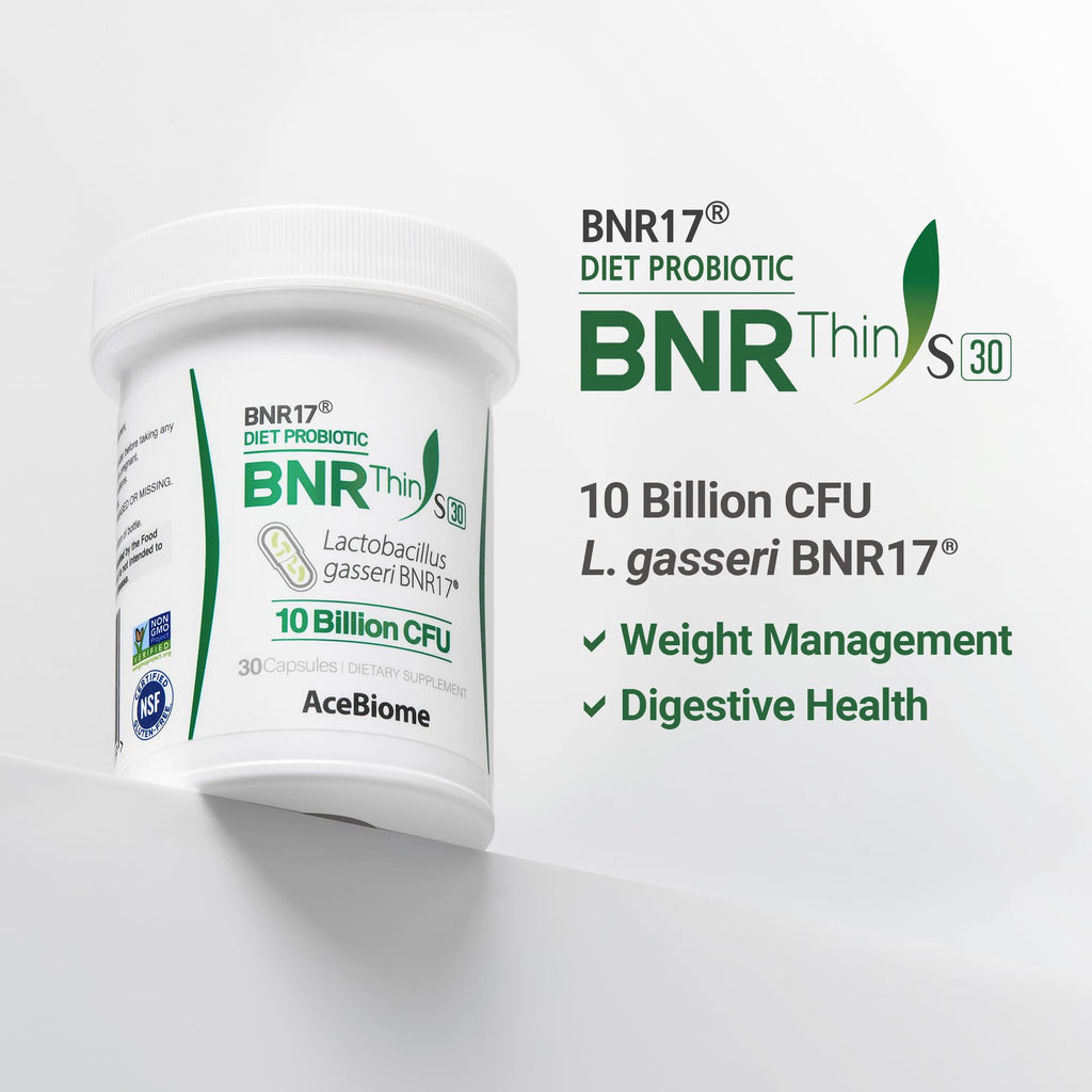AceBiome BNRThin S30, Lactobacillus Gasseri BNR17, 10 Billion CFU Guaranteed, 90 Capsules (90 Serving, 3 Packs of 30)