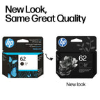 HP 62 Black Ink Cartridge | Works with Envy 5540, 5640, 5660, 7640, OfficeJet 5740, 8040, Mobile 200, 250 | C2P04AN | Packaging May Vary