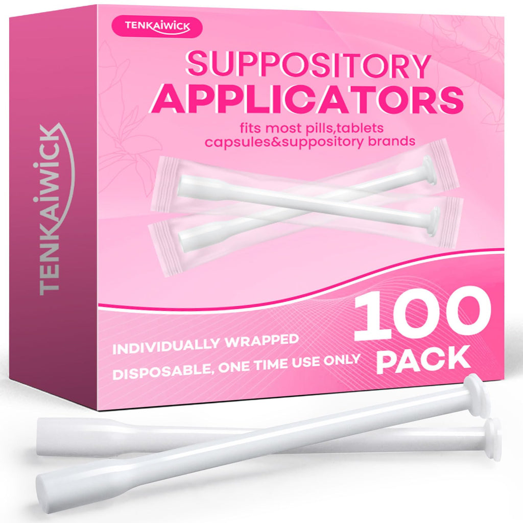 TENKAIWICK Disposable Applicator 100 Packs, Fits 0/00 Capsules & Pills, Individually Wrapped