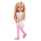 Glitter Girls – 14-Inch Fashion Doll - Blonde Hair & Blue Eyes - Pink Tunic, Striped Leggings, Hair Bow & Ballet Shoes – Dolls For 3+ Years Year Old Girls – Lacy