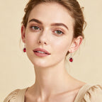 EVEVIC Austrian Crystal Teardrop Dangle Earrings for Women, French Hook