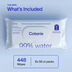 Coterie Baby Wipes for Sensitive Skin, 8-Pack (448 Count)