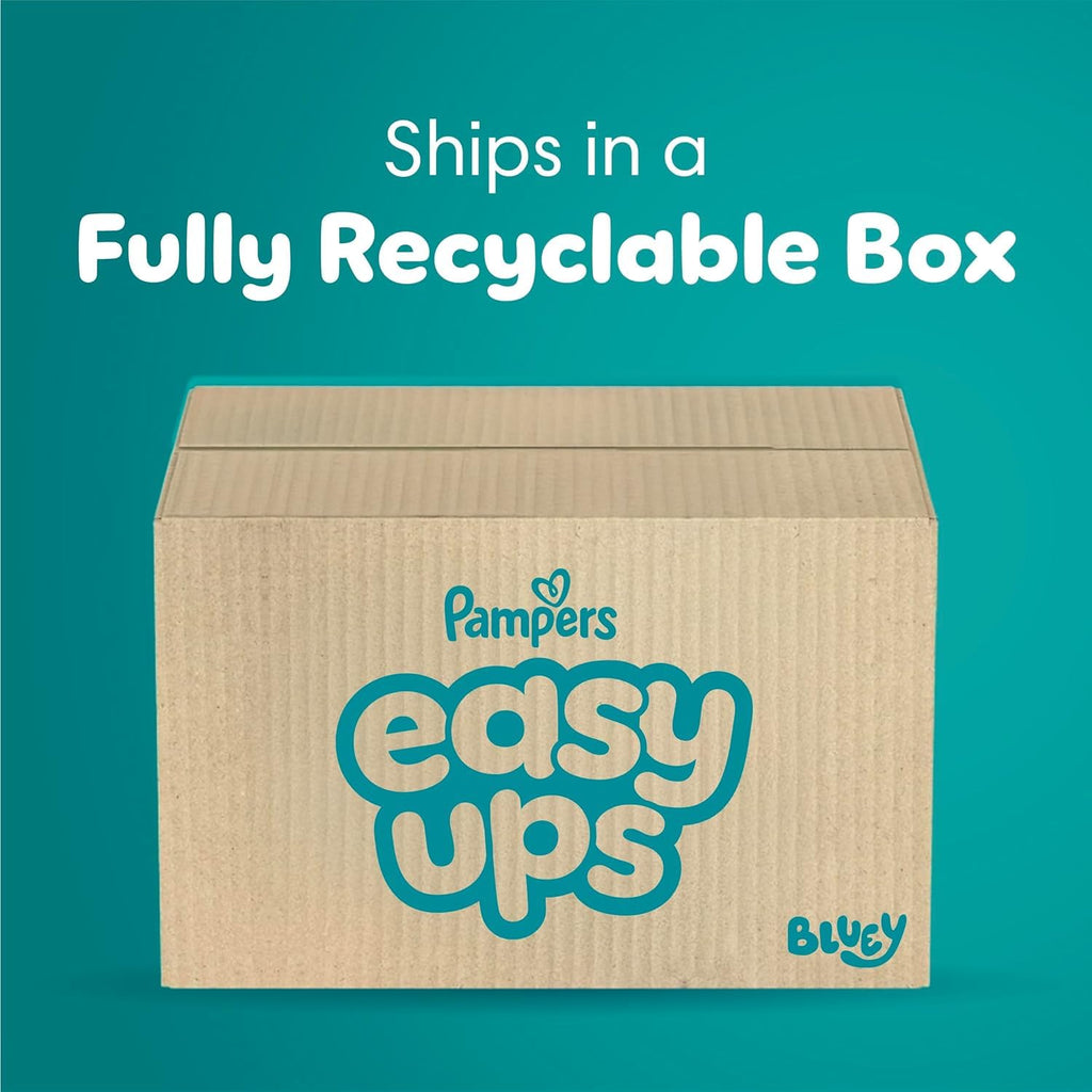 Easy Ups Girls & Boys Potty Training Pants, Size 7 (5T-6T), 84 Count, Bluey Absorbent Pull Up Training Underwear, Up to 100% Leakproof Day and Night, Hypoallergenic
