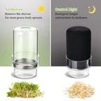 Sprouting Kit, 2 Wide Mouth Sprouting Jar with Stainless Steel Screen Sprout Lids, Blackout Sleeves, Drain Cover, Sprouts Growing Kit for Broccoli, Mung Beans, Alfalfa & Microgreens