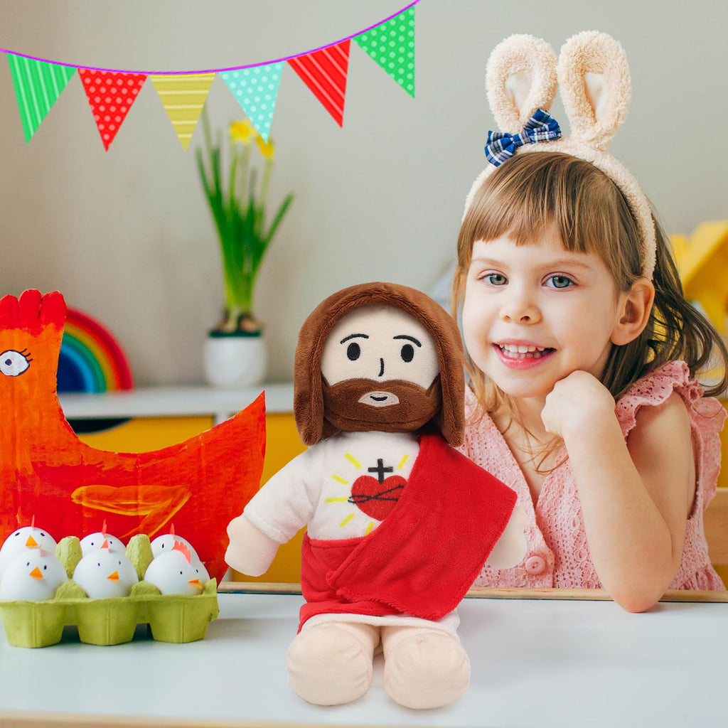 Yelakey 13" Jesus Plush Doll, Jesus Plushie Stuffed Doll Toy for Kids