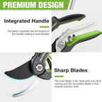 WORKPRO 2-Pack Garden Pruning Shears, 8" Bypass & 6.25" Straight Shears