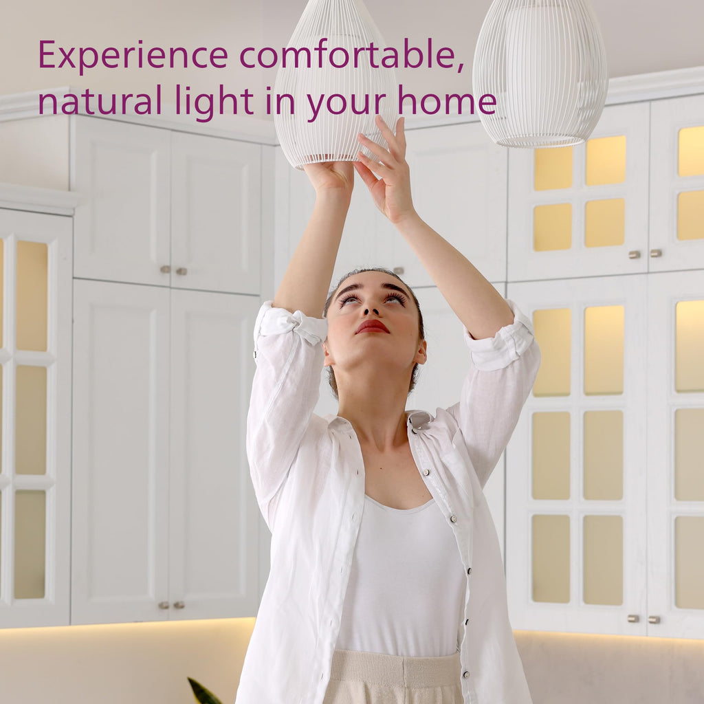 Philips LED 100W A19 4-Pack Ultra Definition Daylight (5000K) 1500 Lumen (11.5W = 100W) Dimmable Frosted Flicker-Free Light Bulbs