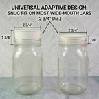 Microgreens Growing Kit Compatible with Mason Jar, 4-Pack Deep & Shallow Hydroponic Sprouting Trays for Indoor Gardening, Easy Indoor Microgreens Grower for Kitchen Herb Gardening and Home Growing