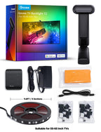 Govee Envisual TV LED Backlight T2 with Dual Cameras, 11.8ft RGBIC Wi-Fi LED Strip Lights for 55-65 inch TVs, Double Strip Light Beads, for Home Decorations, Smart App Control, Music Sync