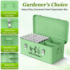 Seed Storage Box Organizer - Metal Garden Seed Storage Container Kit
