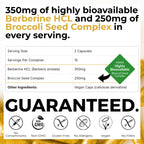 Mara Labs BerbElite | 350mg Berberine HCL & Broccoli Seed Complex for Increase Bioavailability | 30 Vegan Capsules