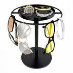 LSK Metal Sunglasses Organizer, Glasses Holder Stand with Storage Tray