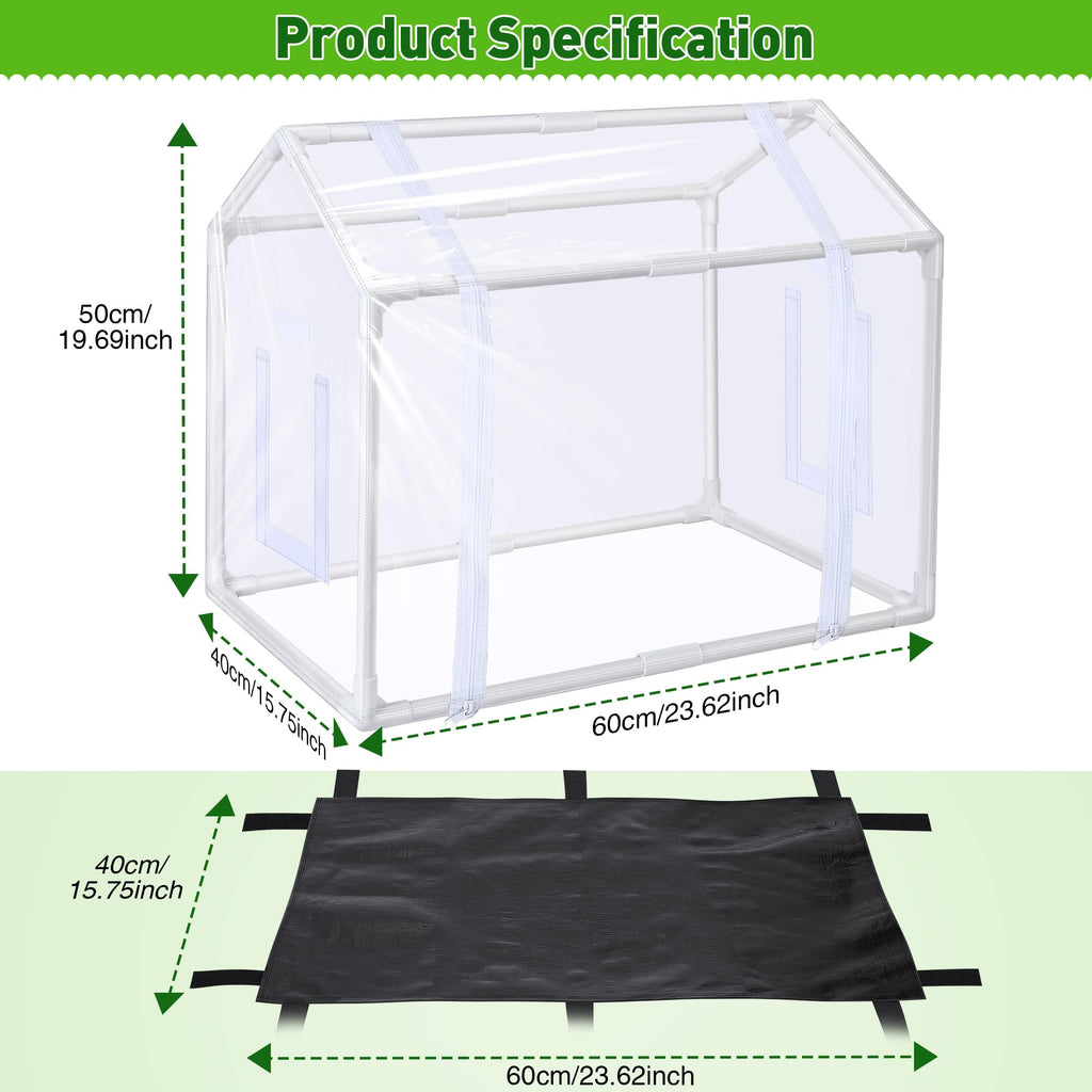 Mini Greenhouse with Potting Mat for Indoor Plant, Portable Greenhouse