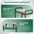 SakerPlus Garden Kneeler and Seat,Heavy Duty Foldable Garden Stool with 10-Inch Thickened Pad, Extendable Legs, Tool Bag and Storage Bag,Gardening Gift Choice for Women Mom Men Seniors