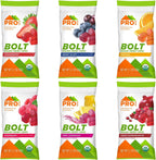 PROBAR Bolt Energy Chews Variety Pack – Organic Vegan Sports Gummies with Electrolytes & B Vitamins for Running & Cycling, Fast Carb Fuel, Gluten Free, Non-GMO (12 Pack), Flavors May Vary