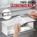 SAMYUCHO 1/64 Scale Diecast Display Case for Hot Wheels Matchbox Cars, Toy Car Model Mini Garage with LED Light and Acrylic Cover, Stackable Parking Lot Diorama Storage for Collection Present