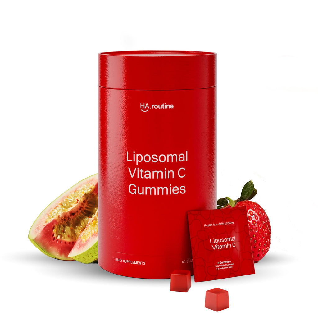 Haroutine Liposomal Vitamin C Gummies for Adults - 500mg per Serving, High Absorption Vegan Vitamin C Gummy, Antioxidant, Energy, and Collagen Booster - Strawberry Guava Flavor - 30 servings