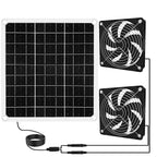 ZCTIMYI 15W Solar Powered Fan for Chicken Coop, Solar Panel Fan Ventilation Exhaust Kits for Greenhouse Outside Shed Doghouses Pet House, Included 2 IP65 Waterproof Fans