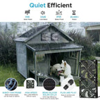 Solar Powered Fan for Chicken Coop Vent Outside with 2 Exhaust Fans 15W