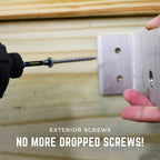Velocity Exterior 4 Inch Wood Screws and T25 Torx Bits (Size #10) – Stick Tight Technology, Made with Carbon Steel, Includes Hexstix Bit & Storage Organizer Fence Screws for Wood (260 Pieces)