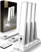 EZVALO 5-Pack Under Cabinet Lighting with Charging Station, 2400mAh Motion Sensor Light, LED Coutner Lights Wireless, 6500K Dimmable, Timer, Magnetic, with Remote Control for Kitchen, Closet, Stair