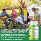 IIEltruiom Citrus Bergamot 1500mg, Citrus Bergamot Gummies for Healthy Cholesterol, Bergamot Supplements 25:1 Extract from Italy Bergamot, Resveratrol & Niacin - Natural Vegan 60 Gummies