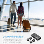 BESTEK Universal Travel Adapter 100-220V to 110V Voltage Converter 250W with 6A 4-Port USB Charging 3 AC Sockets and EU/UK/AU/US/India Worldwide Plug Adapter (Black)