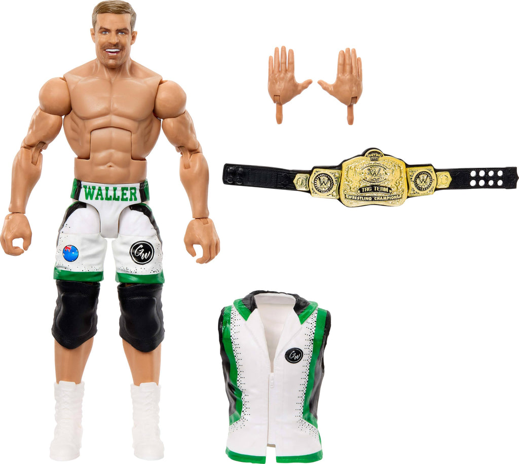 Mattel WWE Elite Action Figure & Accessories, Series #117 6-inch Collectible Grayson Waller with 25 Articulation Points & Swappable Hands