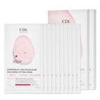 CANDORLOV CDL Low Molecular Collagen Face Lifting Mask - Glowing, Firming & Deep Hydrating Korean Hydrogel Sheet Mask for Glass Skin Elasticity, Phyto PDRN Anti-Aging Skincare (10 Sheets)