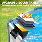 Solar Pool Lights for Above Ground Pools, Solar Powered Pool Lights with 10 Lighting Modes, Upgraded Pool Lights for Framed Above Ground Pools Solar Light Waterproof, Swimming Pool Accessories 2PC
