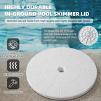 TonGass (2-Pack Round 9 1/8" Skimmer Valve Top Cover Lids Replacement Part for 9" Pool/Spa Deck Lid Plate Highly Durable Pool Skimmer Cover with UV Inhibitors