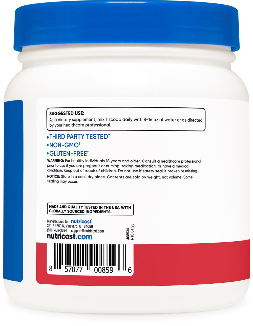 Nutricost BCAA Powder (Strawberry Kiwi) 60 Servings - Optimal 2:1:1 Ratio