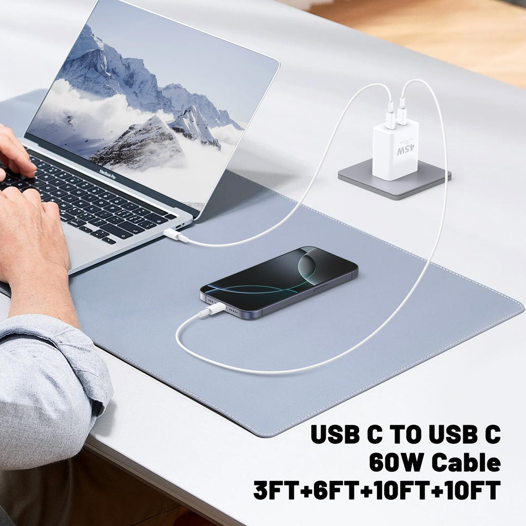 QZIIW iPhone 18 17 16 Pro Max Fast Charger,45W Dual Port USB C Fast Charger
