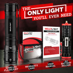 LED Flashlight High Lumens, Tactical Flashlight Battery Powered (Batteries Not Included), Bright Handheld Flashlight for Camping, Hunting, Home, Security, Hiking, Walking at Night & Emergency Use