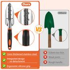 9-Piece Garden Tools Set Heavy Duty Stainless Steel with Tote Bag