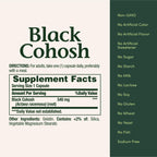 Nature's Bounty Black Cohosh Root Pills and Herbal Health Supplement, Natural Menopausal Support, 540 mg, 100 Capsules (Pack of 3)