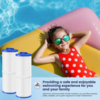 Beckacher 4CH-949 Spa Filter Compatible with Unicel, Pleatco PWW50L, Filbur FC-0172, SD-01143, 817-4050, Baleen AK-90091, Rising Dragon 50, Waterway Teleweir 50 sqft hot tubs Filter Cartridge, 2 Pack