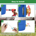 Lonepetu 4 Pcs Pig Waterer Nipples for Barrel Kit, Stainless Steel Hog Waterer Nipples Automatic Pig Nipple Water Drinker Feeder Water System with Brass Tank Connector Kit for Piglets Goat