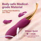 SVAKOM Clitoral Vibrator Squirting Dildo Sex Toys with 2 Silicone Heads