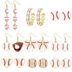 Liliaafar Sports Earrings for Women,9 Pairs,Baseball