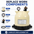 LOTMOVE Pool Filter Lid Assembly Kit Compatible with Pentair Clean & Clear CC75 CC150 CC200 Filters, Includes 178561 Lid, 190058 Pressure Gauge, 9820980 Air Relief Valve & 59052900 Lock Ring