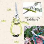 Modern Sprout Pruning Shears- Garden Snips-Herb Scissors- Chartreuse 1-Pack