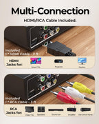 DVD Players for TV with HDMI, DVD Players That Play All Regions, Simple DVD Player for Elderly, CD Player for Home Stereo System, Included HDMI and RCA Cable